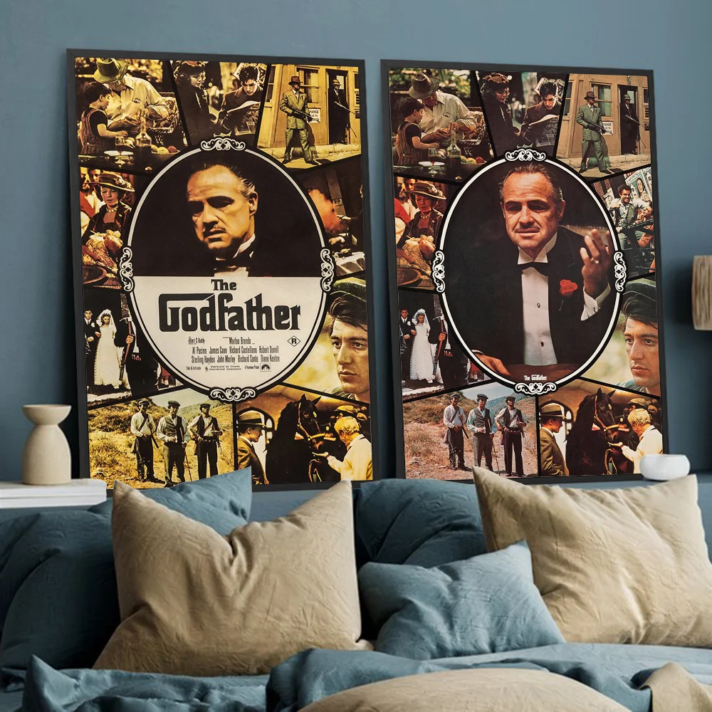 Classic Movie Goodfellas Gangsters Godfather Poster Self-adhesive Art Poster Whitepaper Prints Posters Artwork Aesthetic Art