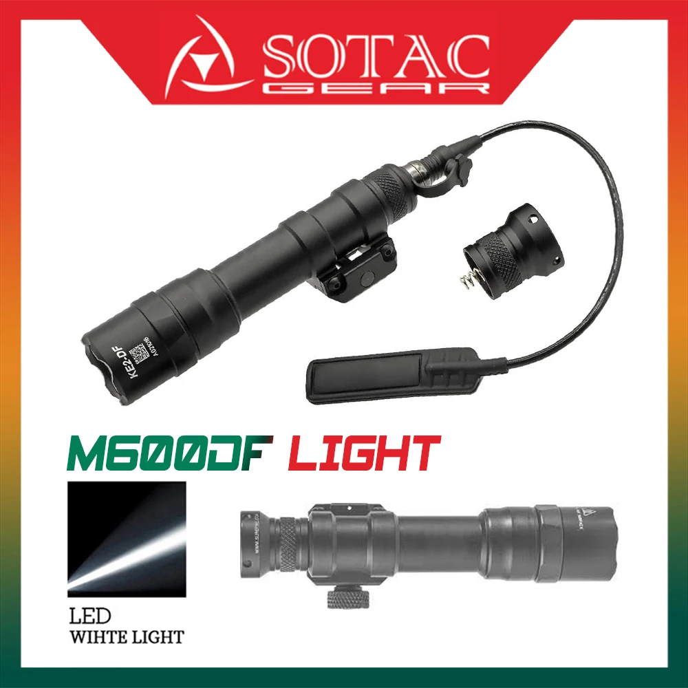 Sotac Scout Weapon Light, Flashlight, 650 Lumens, Tactical Light, Airsoft Rifle, Hunting with Remote Switch Button, M600DF