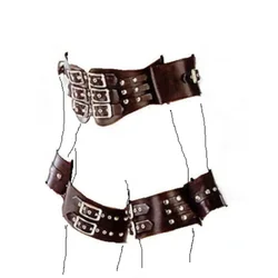 PU Leather Arm Waist Thigh Wrist Binder BDSM Restraint Cuffs Body Harness Bind Lock Slave Bondage Women Roleplay Costume Sex Toy