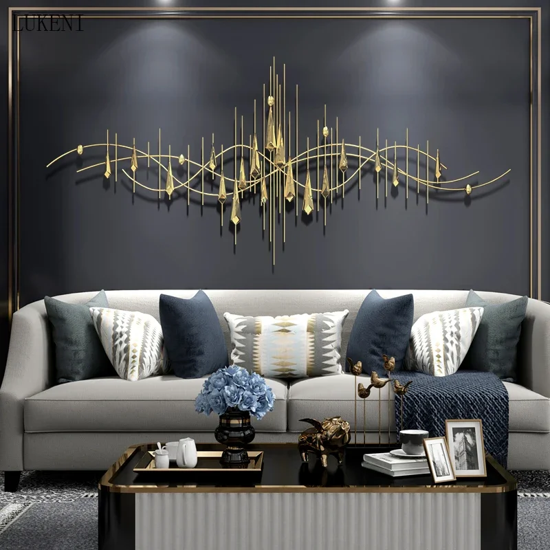 Nordic luz decorações de parede luxo sala estar metal ornamentos modernos decorações do quarto sofá fundo pingentes parede