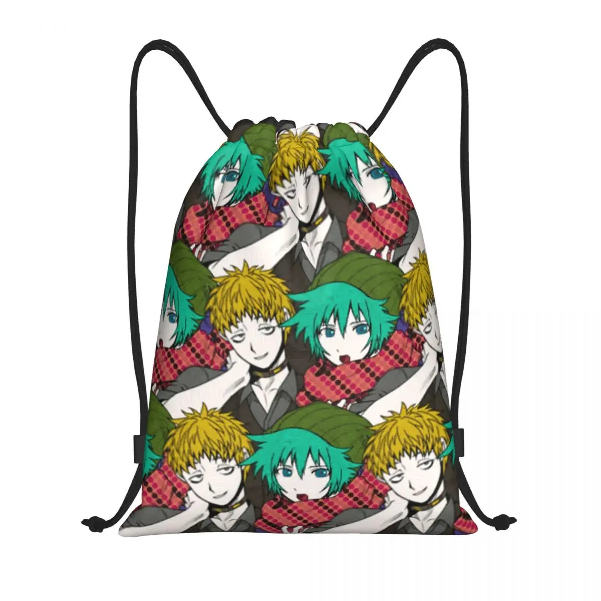 กระเป๋าเป้สะพายหลังแบบมีเชือกผูก ลายอนิเมะเกม Shin Tsukimi YTTD สำหรับผู้หญิงและผู้ชาย พับเก็บได้ เหมาะสำหรับกีฬา ออกกำลังกาย ฝึกซ้อม และจัดเก็บของ