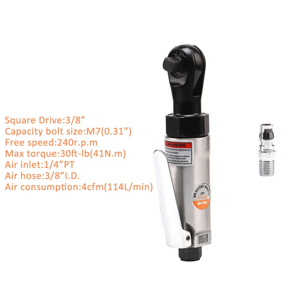 Pneumatic/Air Ratchet Wrench,Mini Air Tools,Spanner Tool,Reversible Head,Car Repair Tool,Alloy Steel 41N.m Max Torque