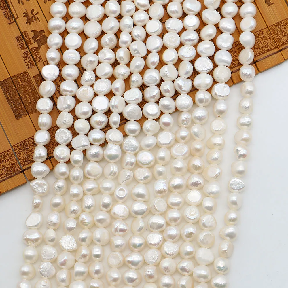 

6-10mm Irregular Natural Freshwater Pearl Horizontal Hole Double-Sided Luster Loose Bead DIY Unique Necklace Bracelet Components