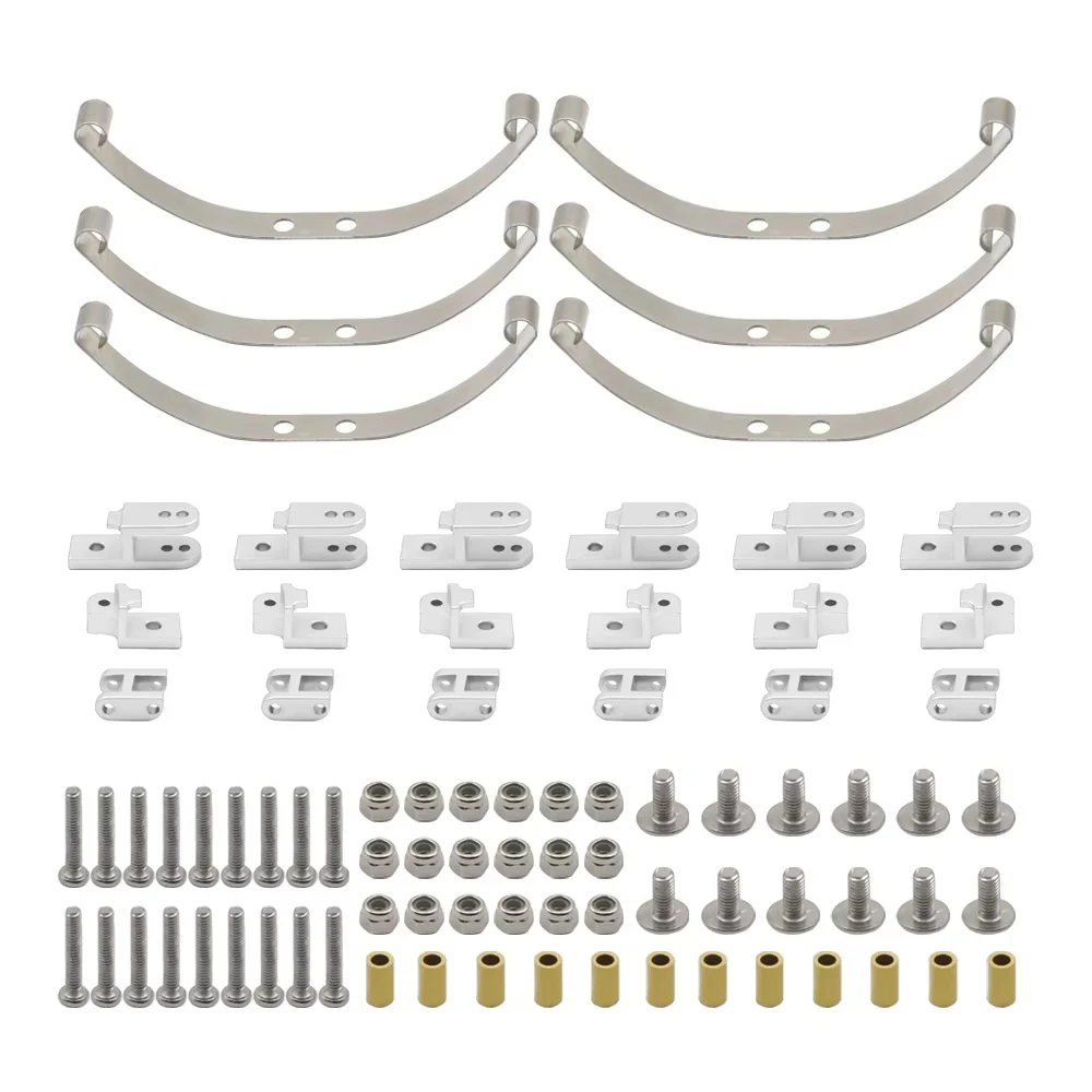Metal Steel Leaf Spring Suspension Kit for WPL B1 B14 B-14 B16 B24 B-24 C14 C-14 C24 C-24 B16 6x6 4x4 1/16 Military Truck Parts