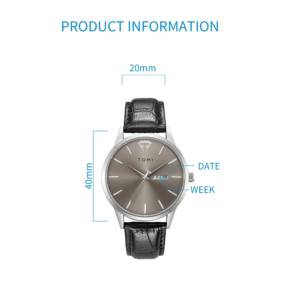 TOMI Minimalist Style Watch For Men And Women With Simple Circular Dial Watch Minimalist Men\'s Casual Quartz Watch Clock Gift