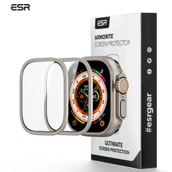 ESR 2PCS for Apple Watch Ultra 2 Armorite Screen Protector for Apple Watch Ultra 1 Hard-scratch-resistant Tempered Film