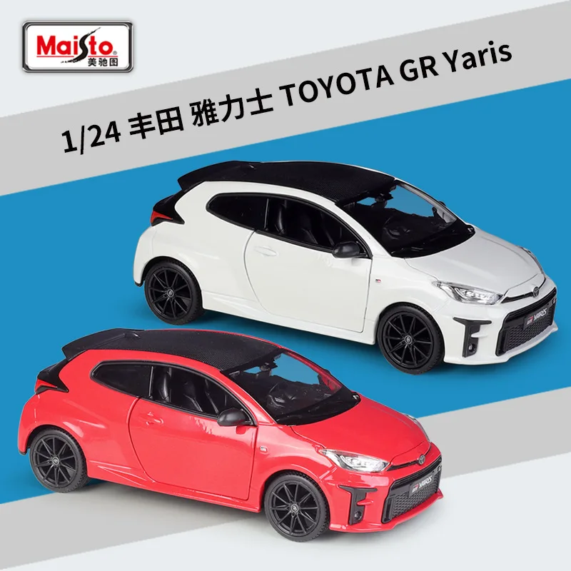 

Модель автомобиля Maisto 1:24 Toyot GR Yaris из литого металлического сплава, демонстрация украшения автомобиля, коллекционные подарки