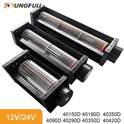 12V 24V DC Cross Flow Fan Drum Fan Ball Bearing Large Air Volume Quiet Multi Models Cross Flow Ventilation Blower Long Strip Fan