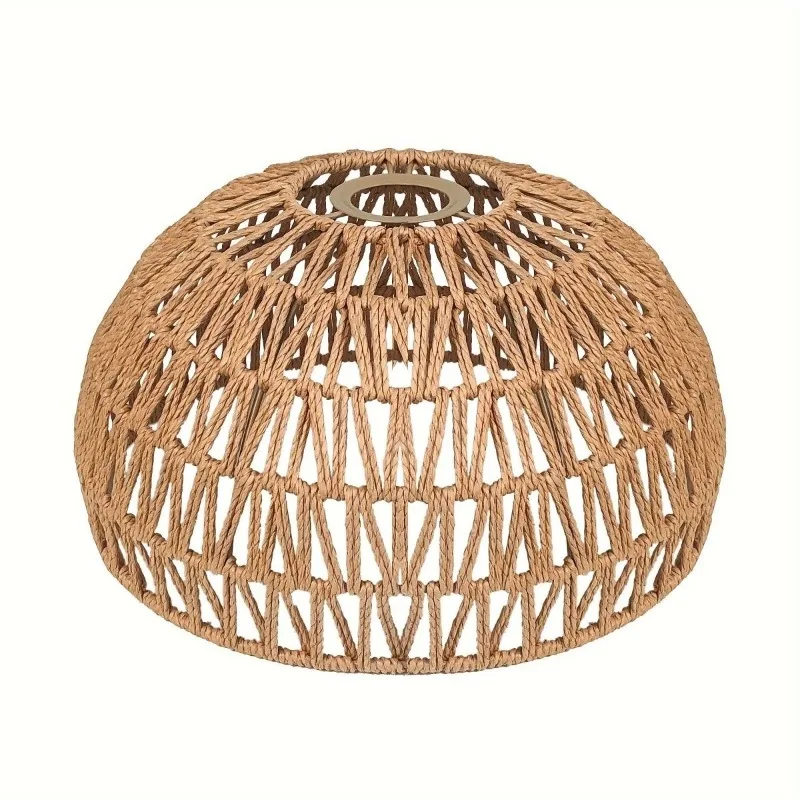 1pc Rattan Lamp Shade Replacement E27-Pendant Sconce Shade Woven Lampshade for Floor Lamps Pendant Light Chandelier Wall Sconces