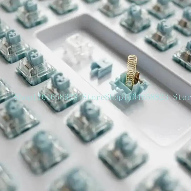 652f 10pcs TTCS Silence Голубоватые белые переключатели V2V3 Тактильные переключатели для механических игровых клавиатур 3PIN