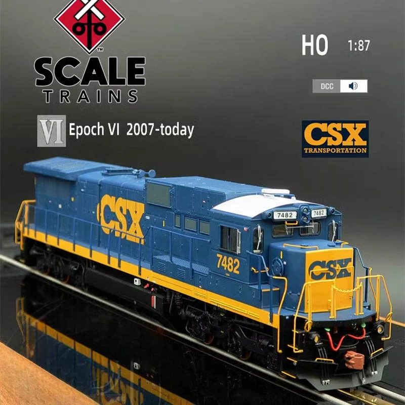 SCALETRAINS Train Model HO Type 1/87 ESU Digital Sound Effect/analog Selection C39-8 Diesel Locomotive CSX 7482 Painting Train