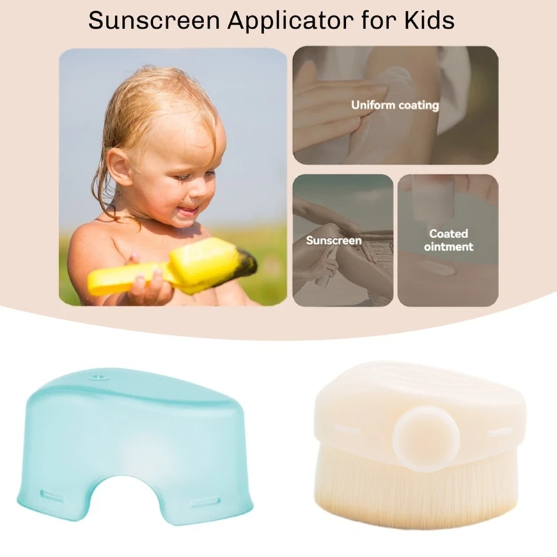 Sunscreen Applicator For Kids,4 Pack Sunblock Buddy Brush With Protective Caps,Sun Lotion Applicator