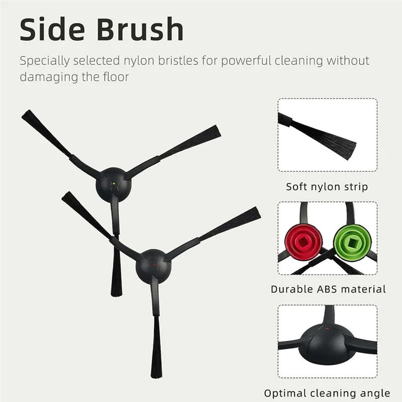 A02V-substituição compatível com robô aspirador de pó Honiture G20, G20 Pro, escova principal, escovas laterais