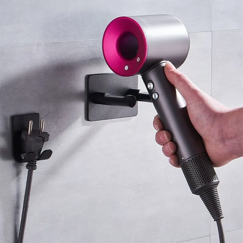 Waterproof Wall-Mounted Hair Dryer Organizer Space-Saving, and Durable, Ideal for a Clutter-Free Bathroom,Hair Dryer Holder