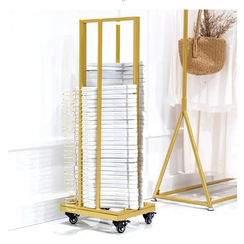 Clothing Store Floor to Ceiling Removable Storage Rack Display Hanger for Girls Clothes Pants Organization and Finishing