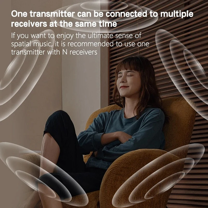 LE Bluetooth Audio Transmissor Receptor, Hifi Music Adapter, Fones de ouvido, TV, Alto-falante, 3.5mm Jack, V5.4, LC3