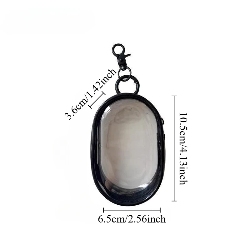 1/3/5PCS Portable Mini Clear Zipper Storage Bag Multi-Functional Mini Clear Zipper Storage Bag Makeup Travel Handy Keychain Loop
