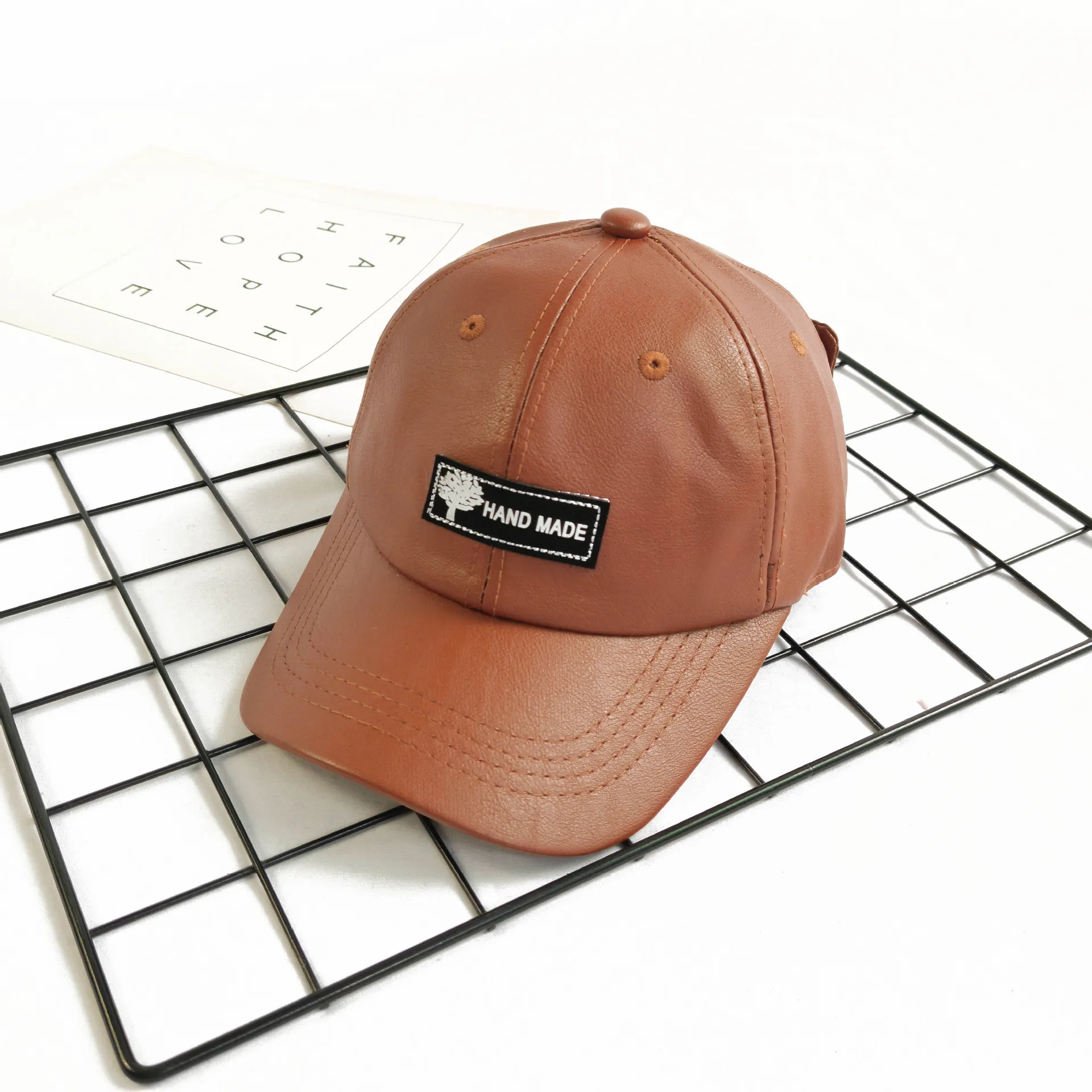 1PC Alle-spiel PU Leder Sonnenbrille Hut Hübsche Streetwear Pilot Gläser Hut Koreanischen Stil Persönlichkeit Schirmmütze – Detail 4