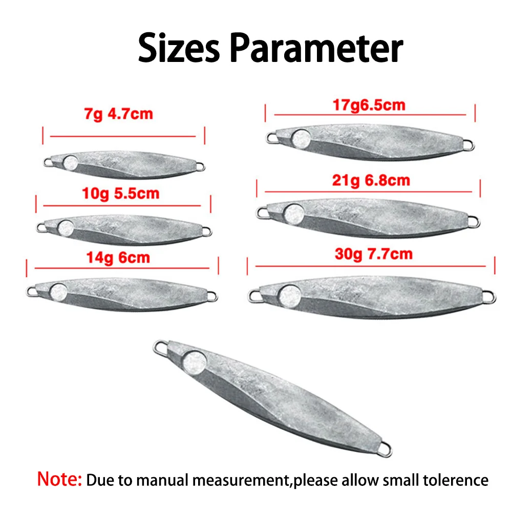 Elllv Cebo Metal Blanco Duro Sin Pintar para Lubina y Trucha - imagen 2
