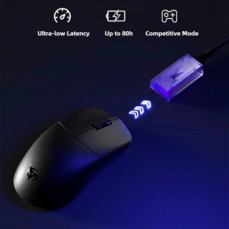 NINJUTSO Sora V2 39g 超軽量ゲーミングマウス 2.4G ワイヤレス&有線接続 PAW3395 26000DPI 低遅延 80時間バッテリー寿命