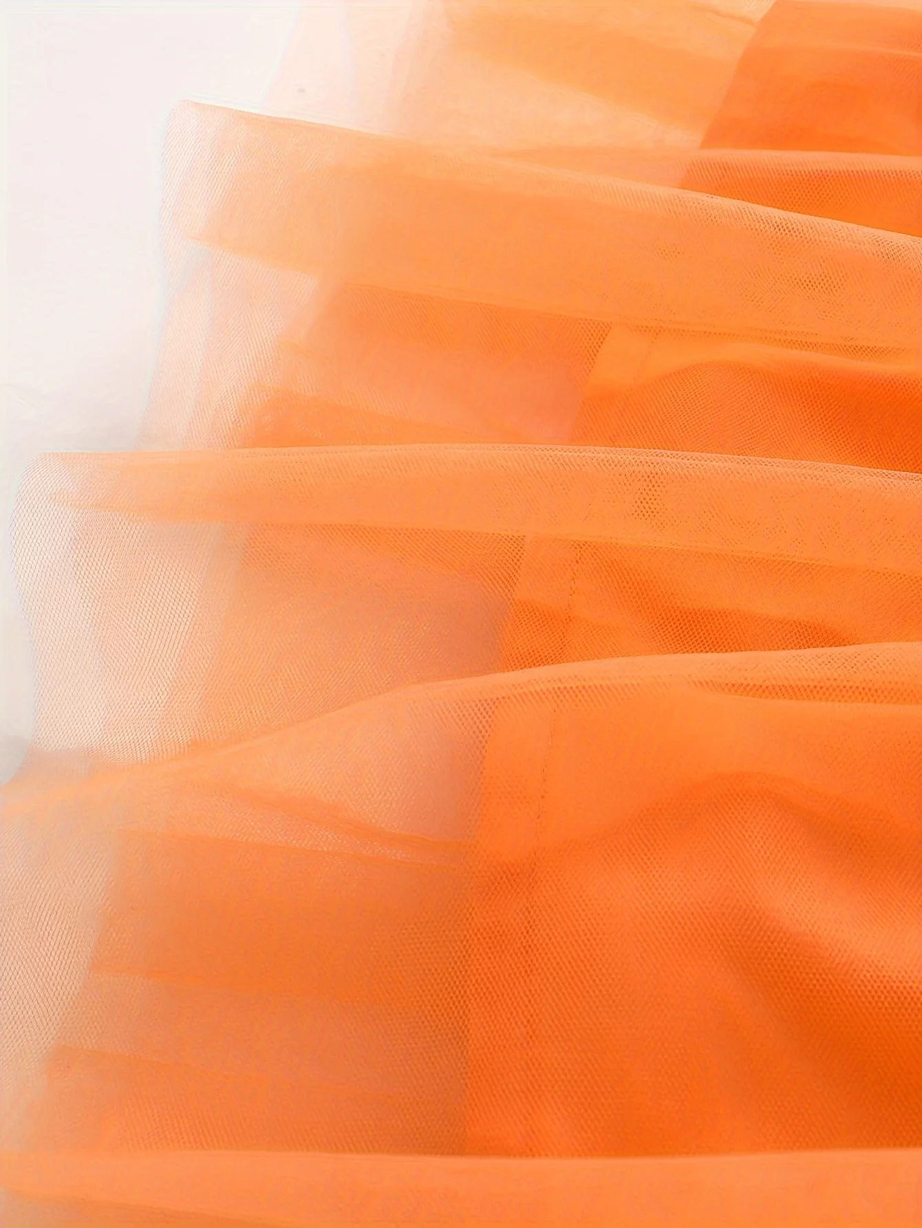Gestricktes, langärmliges, rundhalsiges Halloween-Kürbis-Kleid mit Wärmeübertragung und gestreiftem Mesh-Print für Mädchen, Partykleid, Geschenk – Detail 6