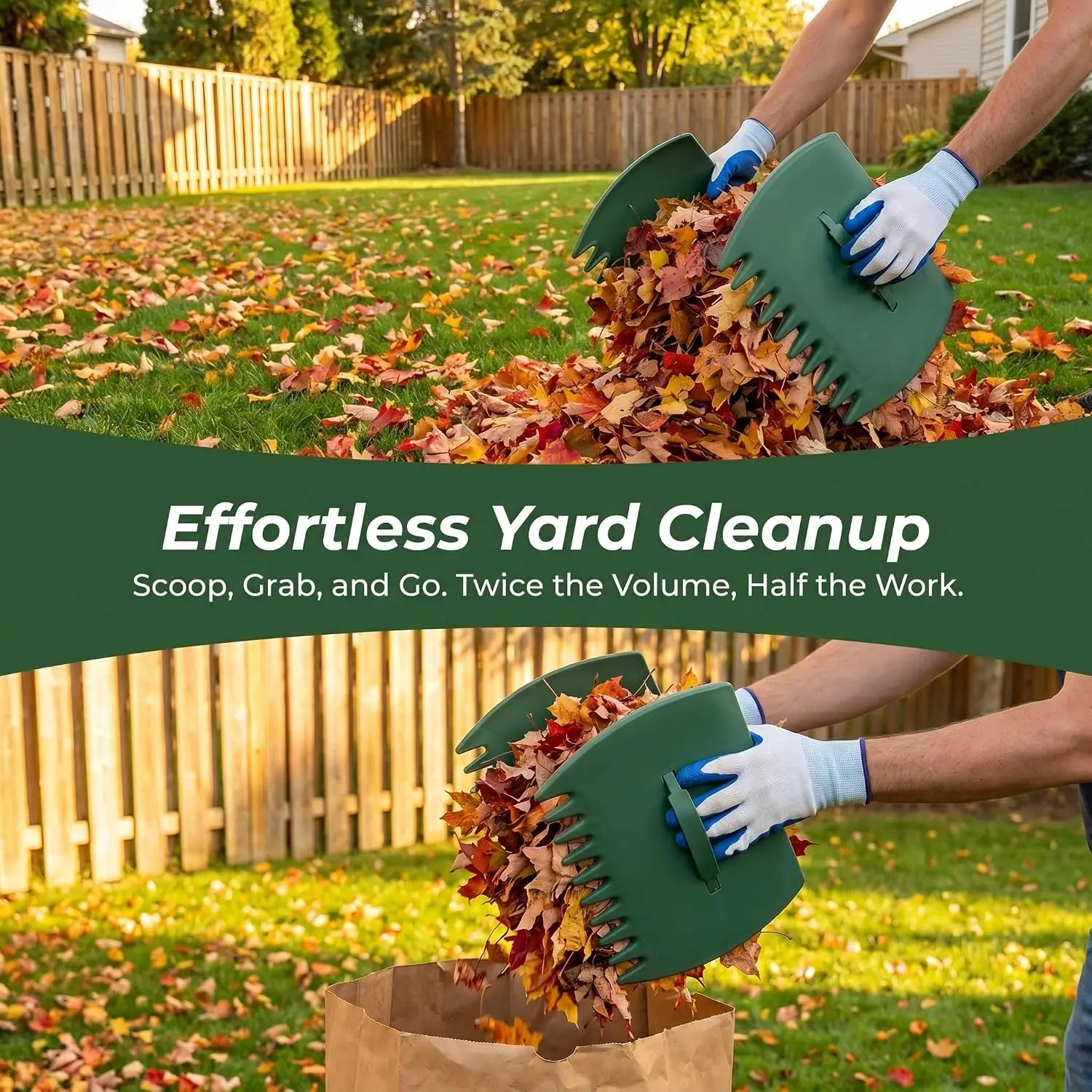 2pcs outdoor leaf clip gardening plastic leaf rake collect garden fallen leaves rake garden tools garden maple leaves