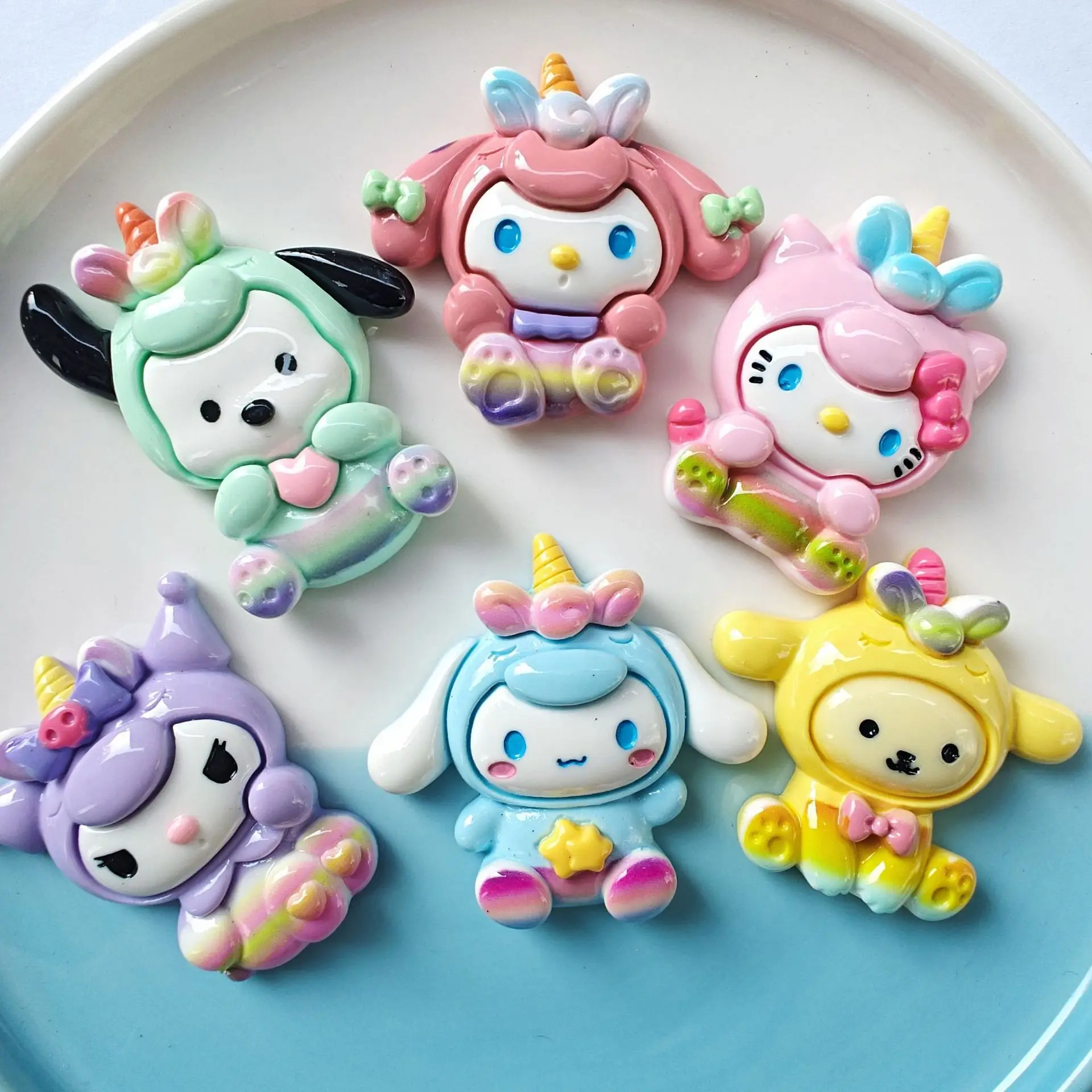 

2pcs New big card Sanrio cartoon resin flatback diy jewelry accessories crafts materials