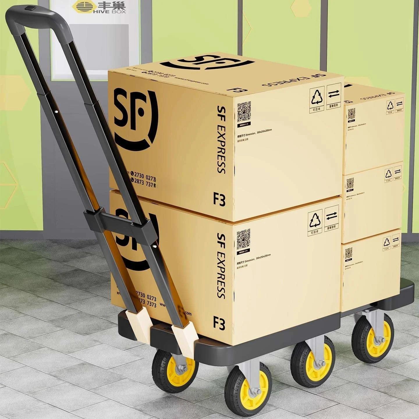 chariot-de-courses-pliable-a-traction-manuelle-chariot-a-plateforme-pour-usage-domestique-deplacement-de-bagages-petit-chariot-a-pousser-en-plastique-avec-poignee-pliable