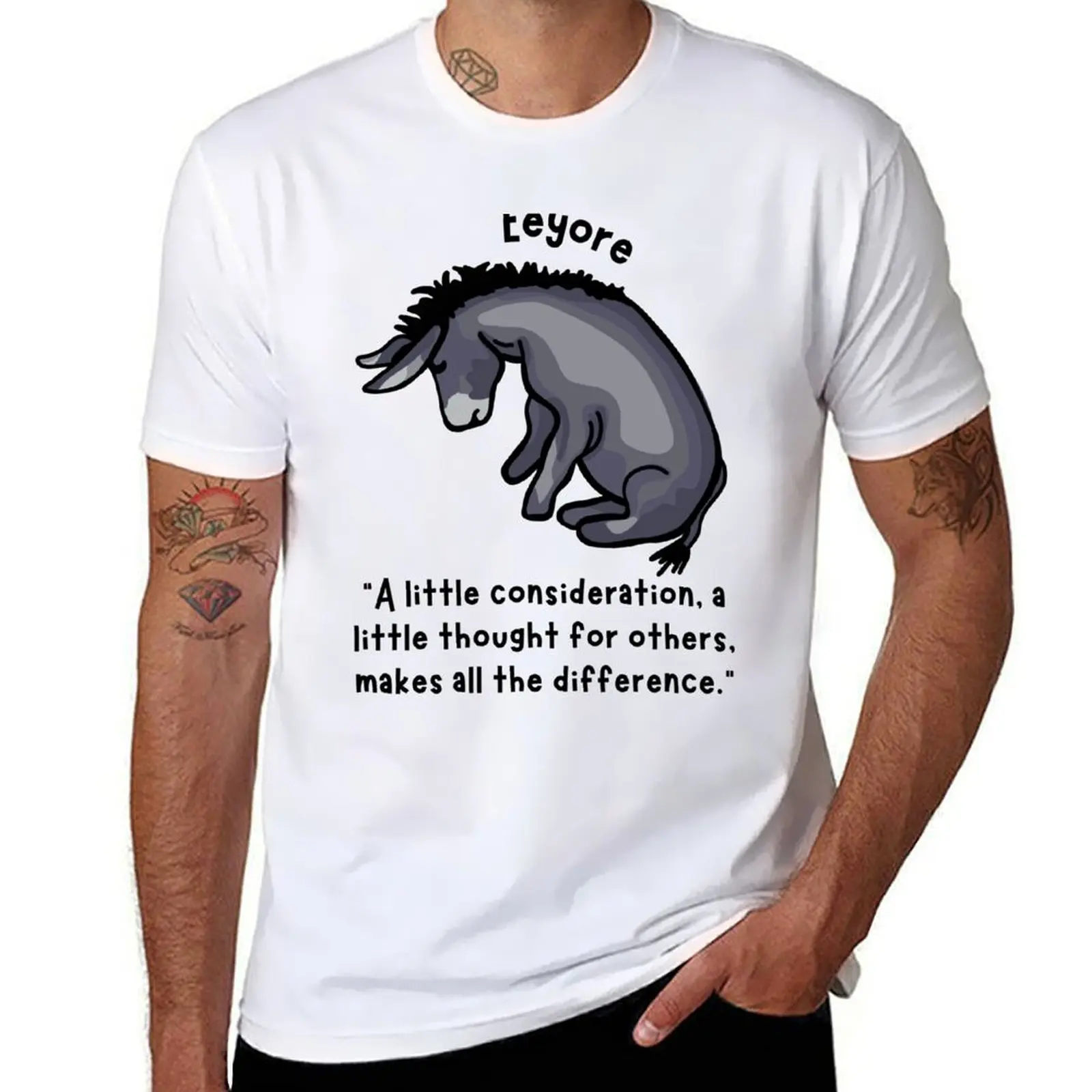 

Eeyore Quote About Kindness T-Shirt t shirts for man graphic vintage t shirt man designer t shirts for man cotton soft T-shirt