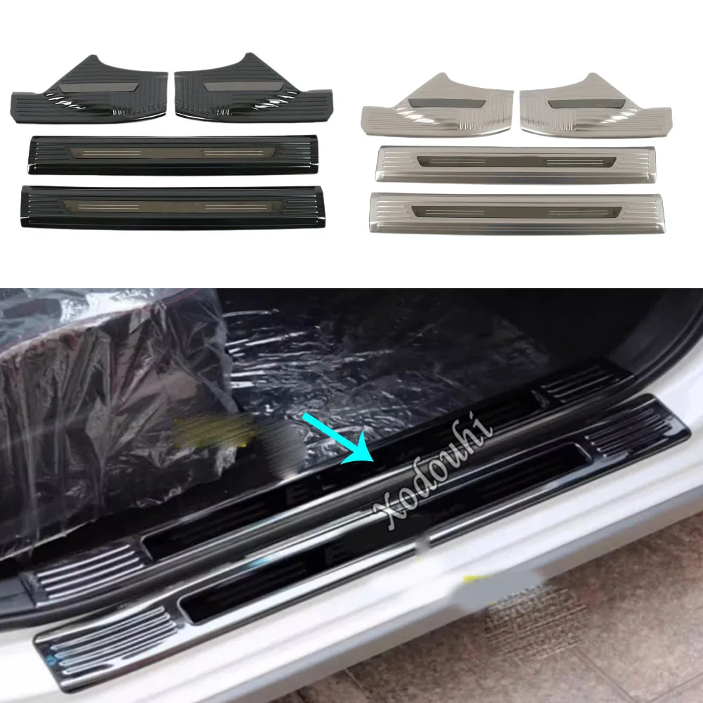 Inner Door Sill Scuff Plate Cover Frame Decoration Sticker Threshold Pedal Accessories For Nissan Qashqai J12 2022 2023 2024