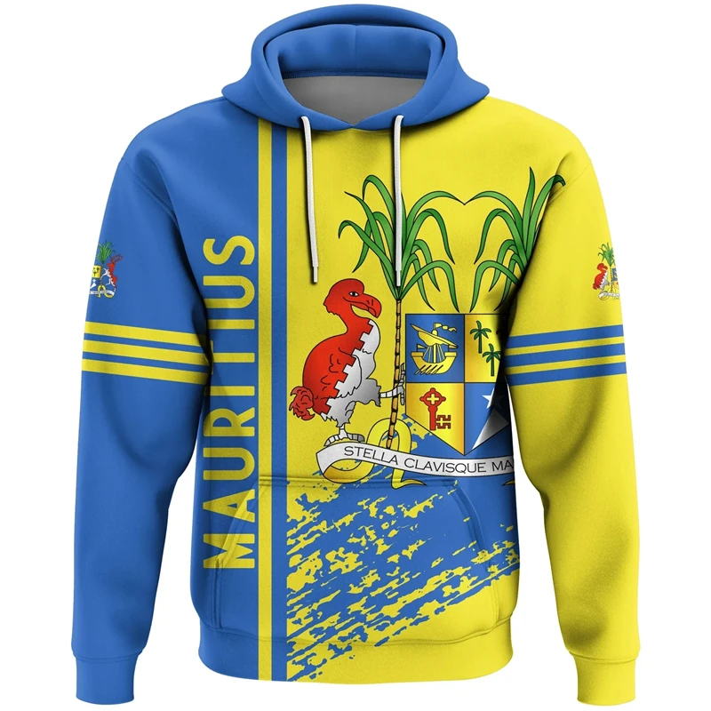 

Africa Mauritius Map Flag 3D Printed Hoodies For Men Clothes Patriotic Tracksuit National Emblem Graphic Sweatshirts Male Tops