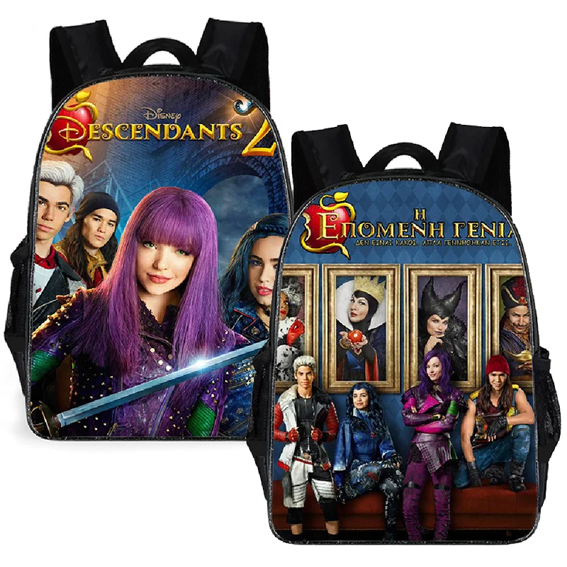 Disney Descendants Backpacks Shoulder Bag Pencil Bag 3 Piece Set Teenagers Boys Girls Student Travel Knapsack Messenger Bag Gift