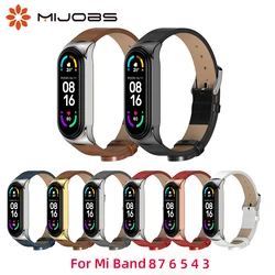 Correa de cuero para Xiaomi Mi Band 9, 8, 7, 6, 5, 43, Accesorios inteligentes