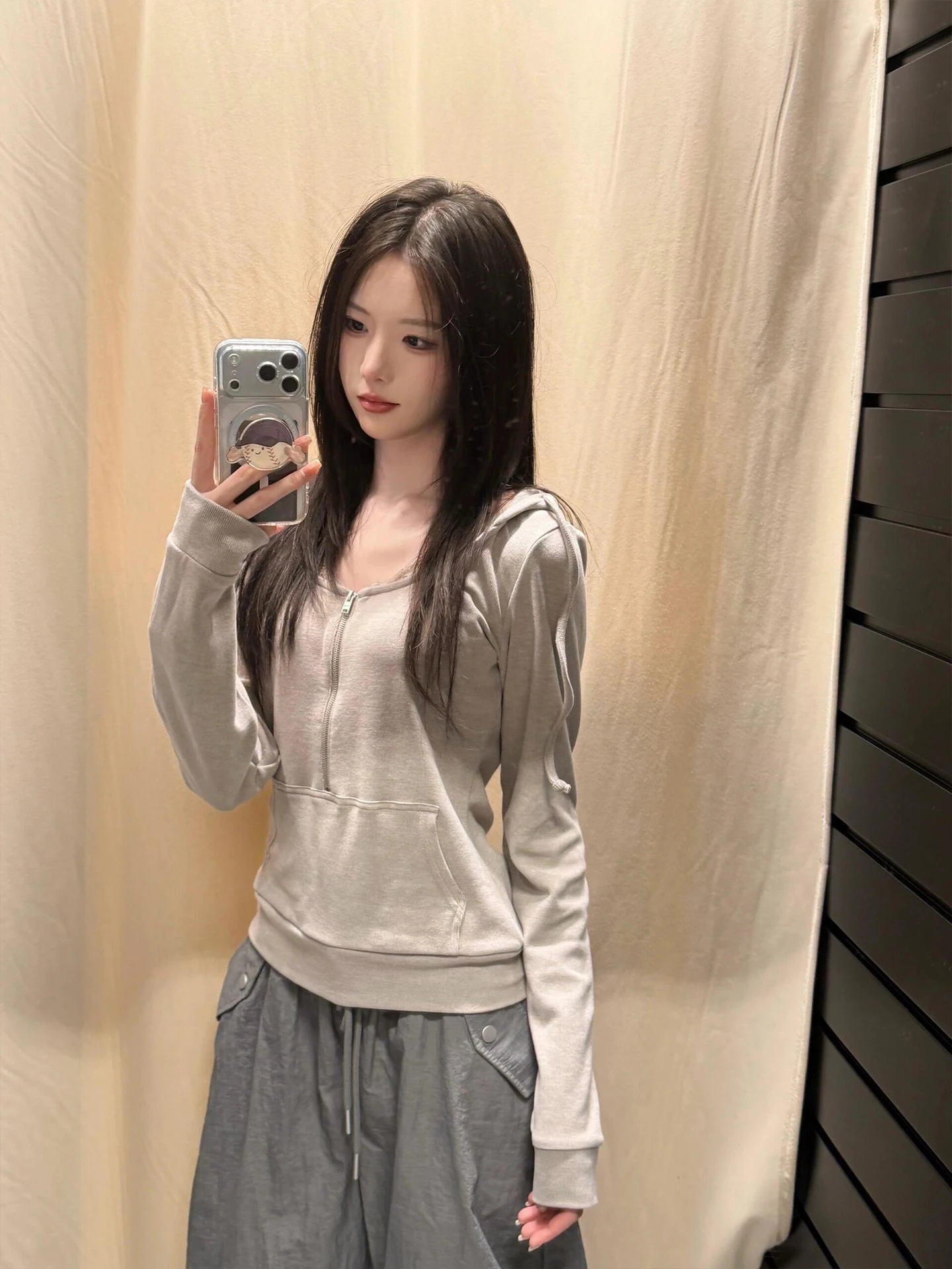 Slim Fit Long Sleeve Hoodie Women's Lace Patchwork Zipper Hoodie Casual Style Autumn New Arrival Bm Style Top Quality Material