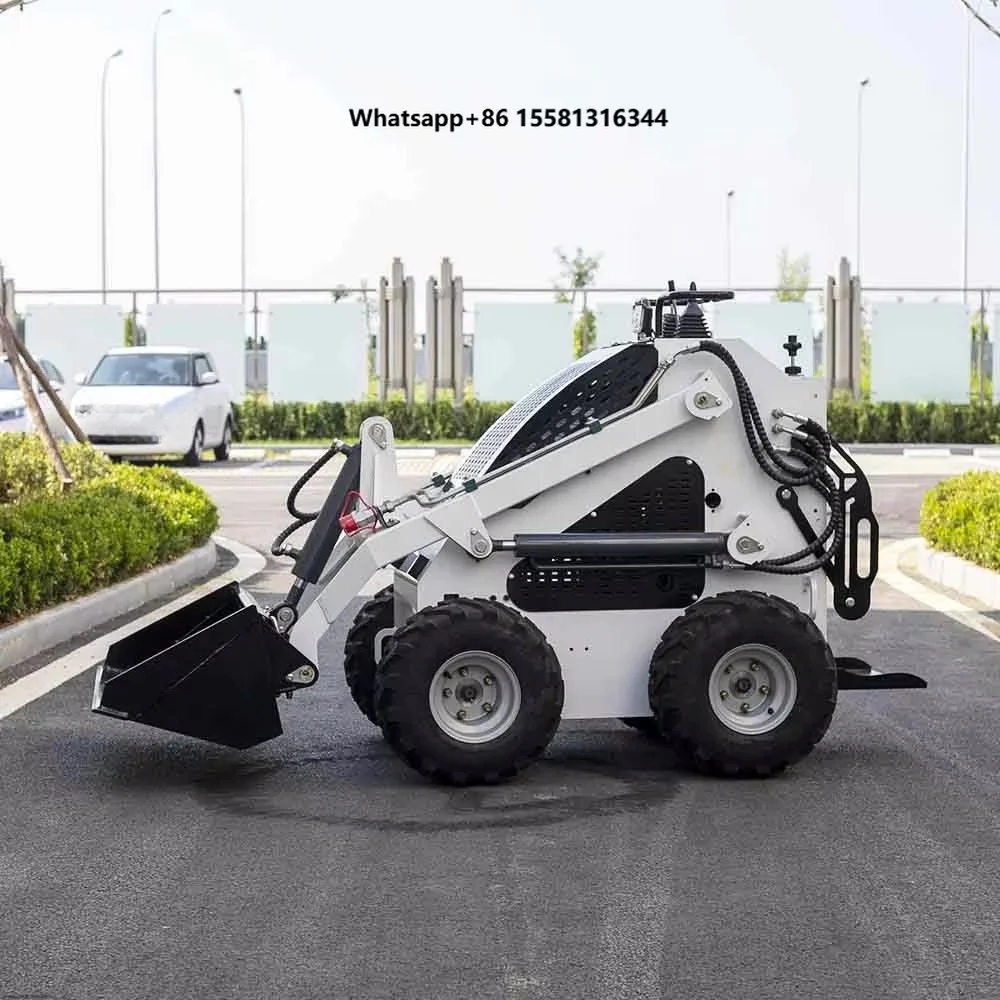 Fast Delivery Ce Epa Wheel/ Track Bucket Front Attachment Mini Skid Steer Loader with Forest Mulcher Lawn Mower