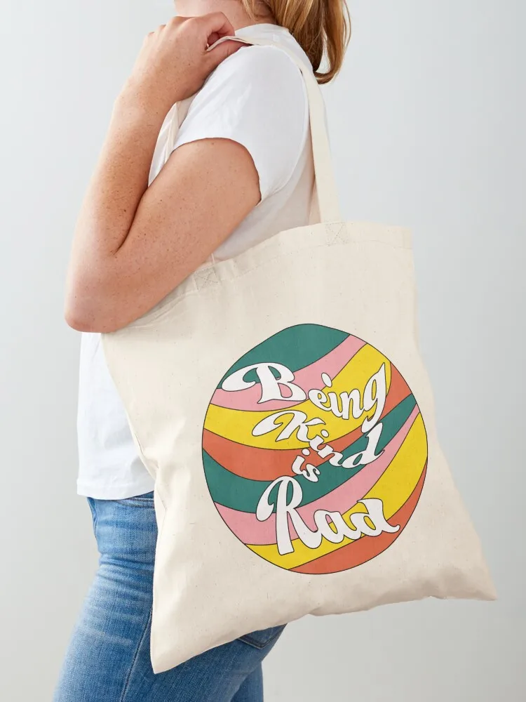 

Being Kind is Rad Tote Bag Shopper bag custom fabric bag tote bags men sacs de shopping