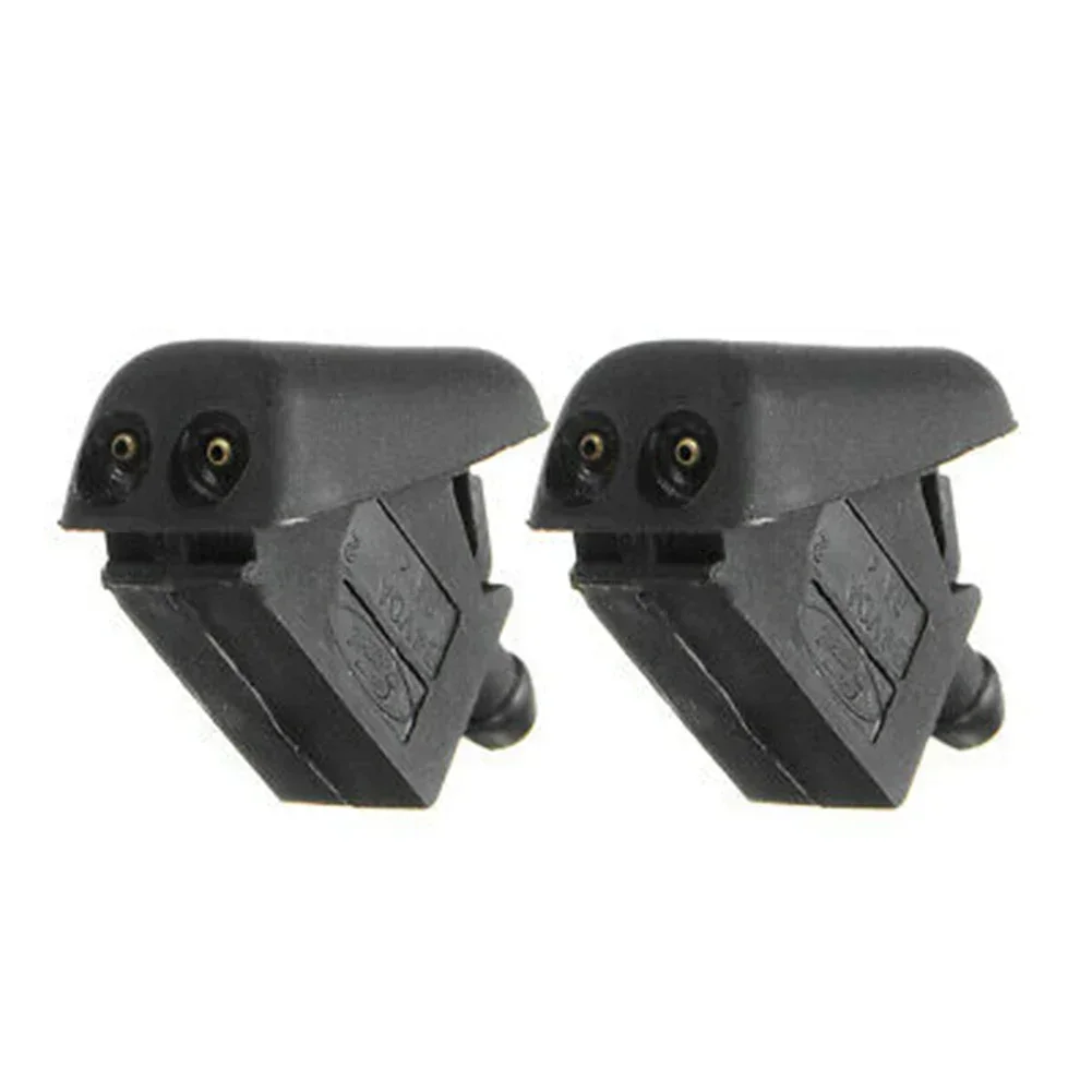 Durable Washer Nozzle Spray Jet 1Pieces Non Heated Parts Plastic Replacement Windshield 2PCS Accessories Black