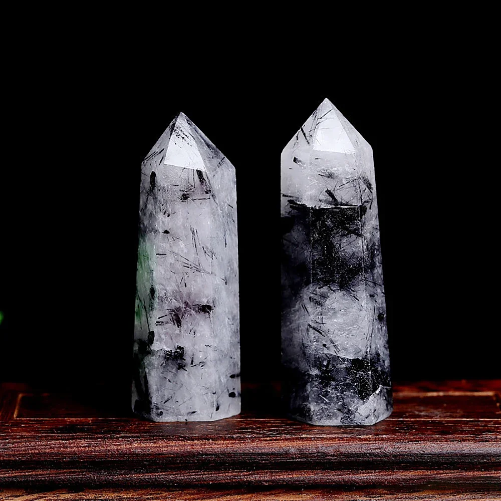 1pc Natural Black Tourmaline Quartz Crystal Healing Stone Energy Mineral 50-80mm Obelisk Column for Living Room Decoration - Image 4