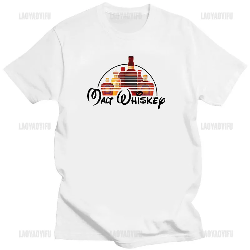 Tshirt Vintage Malt Whiskey T Shirt Boy Pure  Whisky T-shirt Alcoholic Lover Tees Short Sleeved Casual Clothing Gift Idea