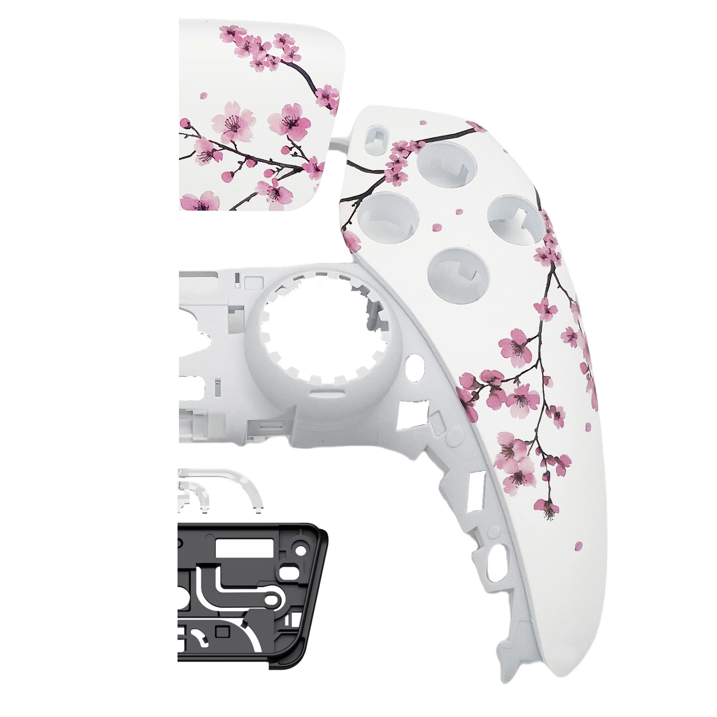 Rosa Sakura PS5 Controller-Gehäuseabdeckung mit Touchpad für DualSense Controller, Ersatz für BDM-010 bis BDM-060 – Detail 4