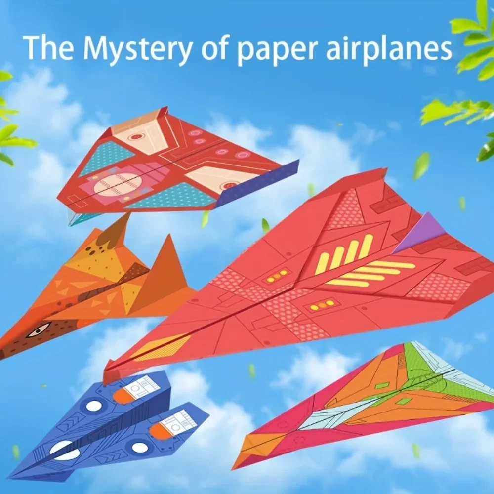 Paper Airplane Kits with 16 Classic Designs 32 Sheets of Colorful Origami Paper Planes Airplane Gifts for Boys Girls Kids