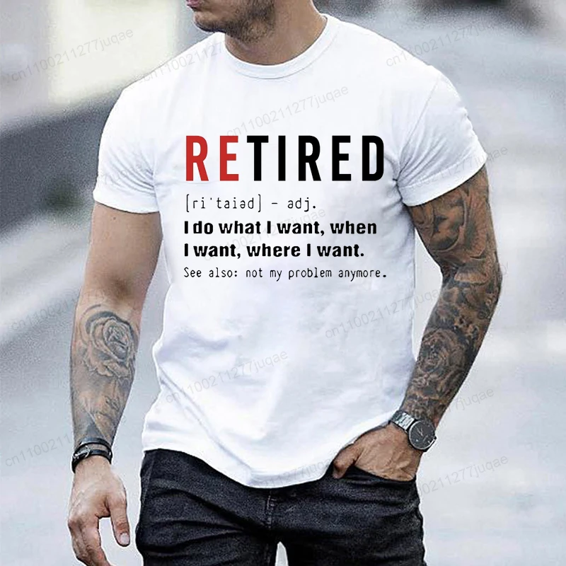 تي شيرت بتحديد متقاعد للرجال والنساء، قمصان قصيرة الأكمام للتقاعد، أفعل ما أريد تي شيرت مطبوع للرجال والنساء