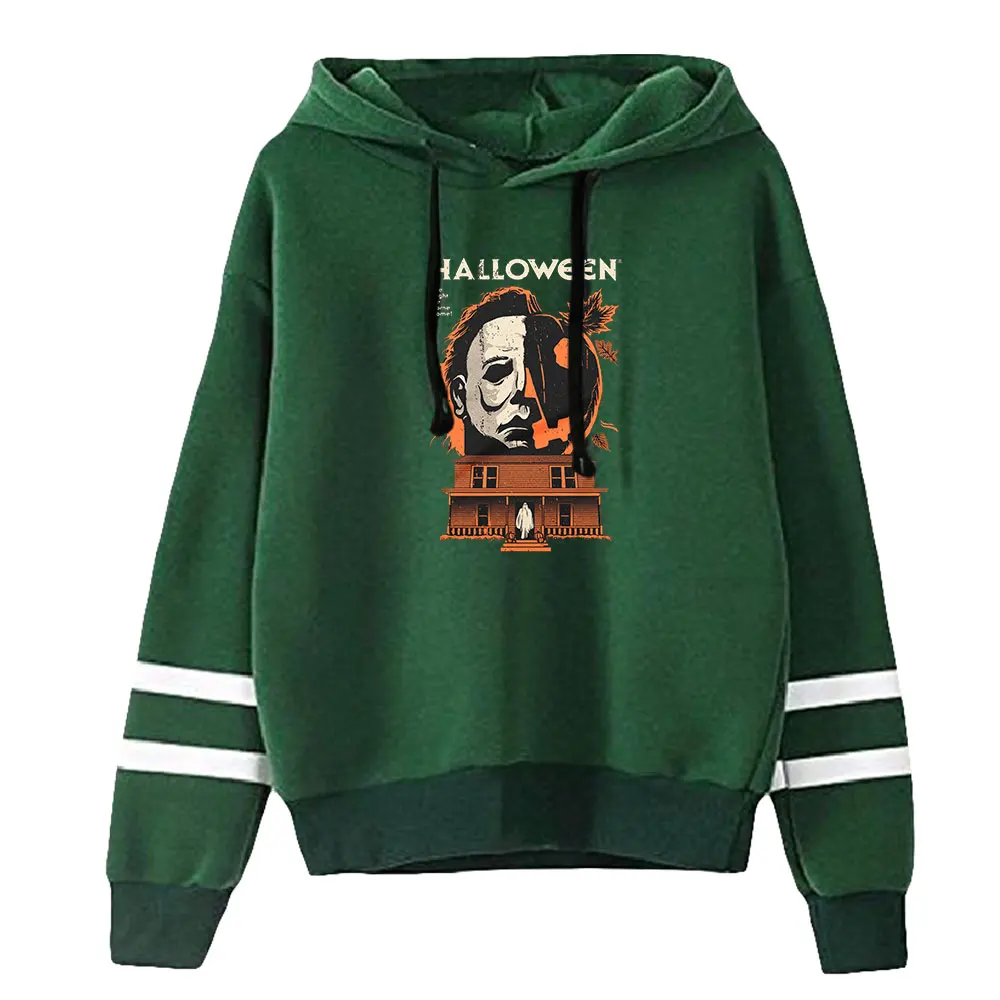 Halloween Ends Movie Pocketless Parallel Bars Sleeve Sweatshirt Men Women Hoodie American Horror Film Unisex Clothes