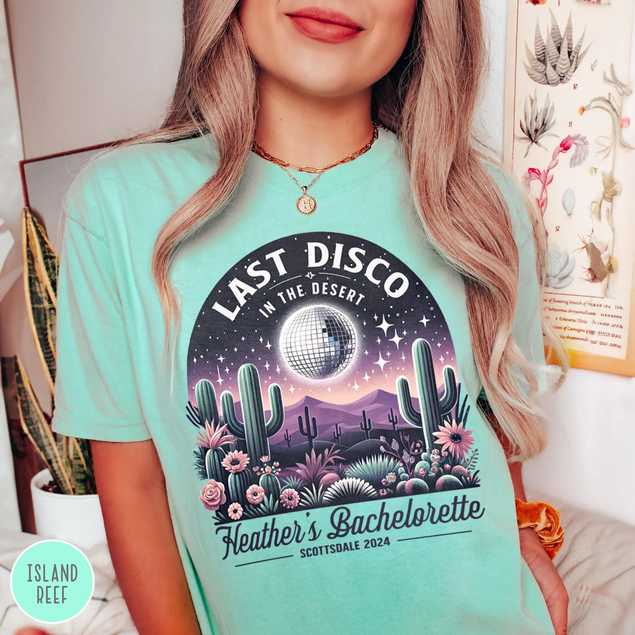 Desert Disco Bachelorette T Shirt Luxury Scottsdale Vegas Bach Sedona Palm Springs Last In The Crewneck