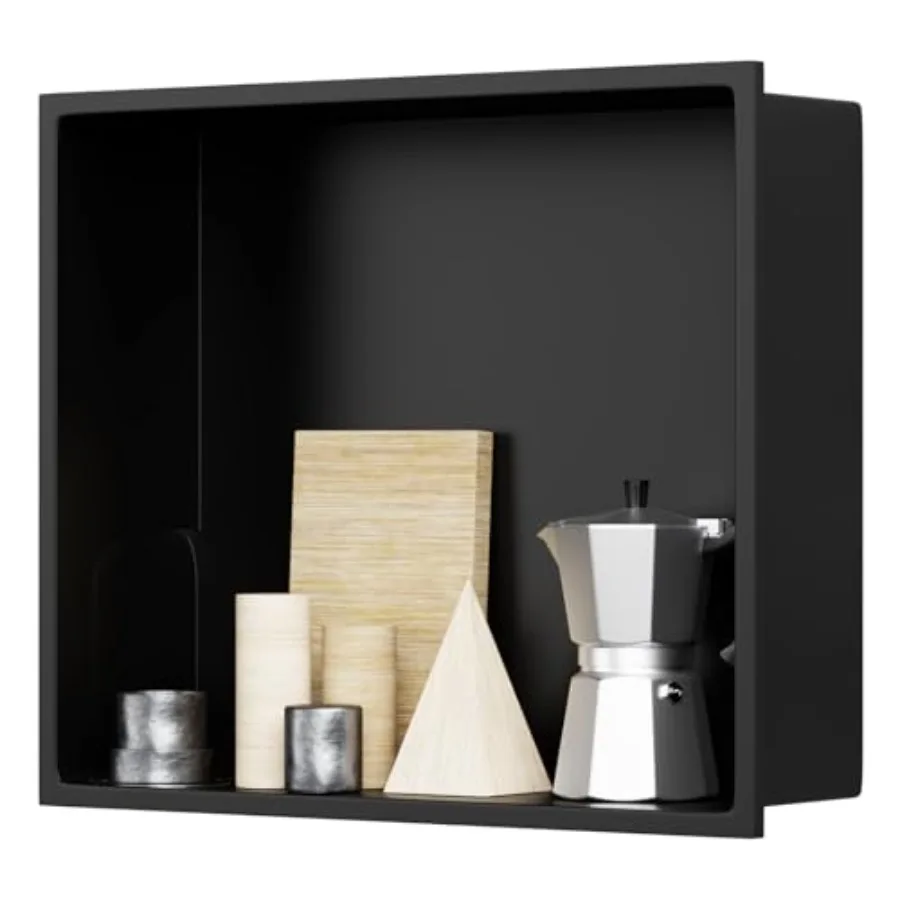 

Встраиваемая ниша для душа из нержавеющей стали 12x14 дюймов, готовая к укладке плитки, для ванной комнаты, без необходимости укладки плитки, для хранения