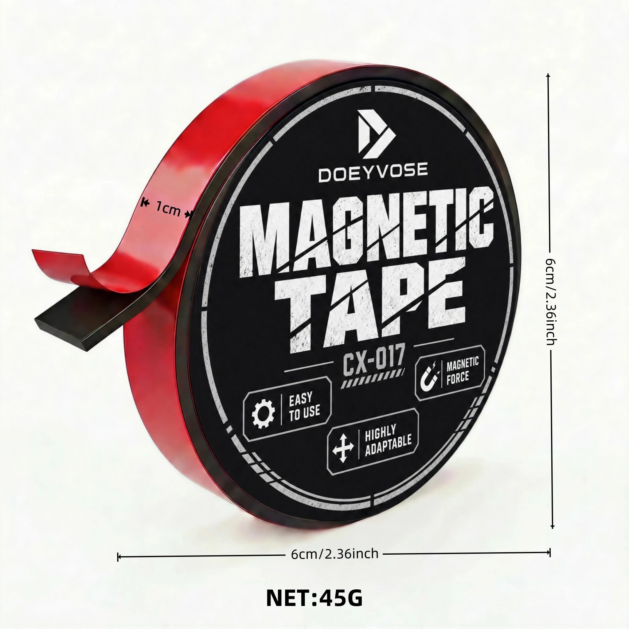 Magnetic Strip Tape Self‑Adhesive 10mm1mm1m Craft Magnet Sticker