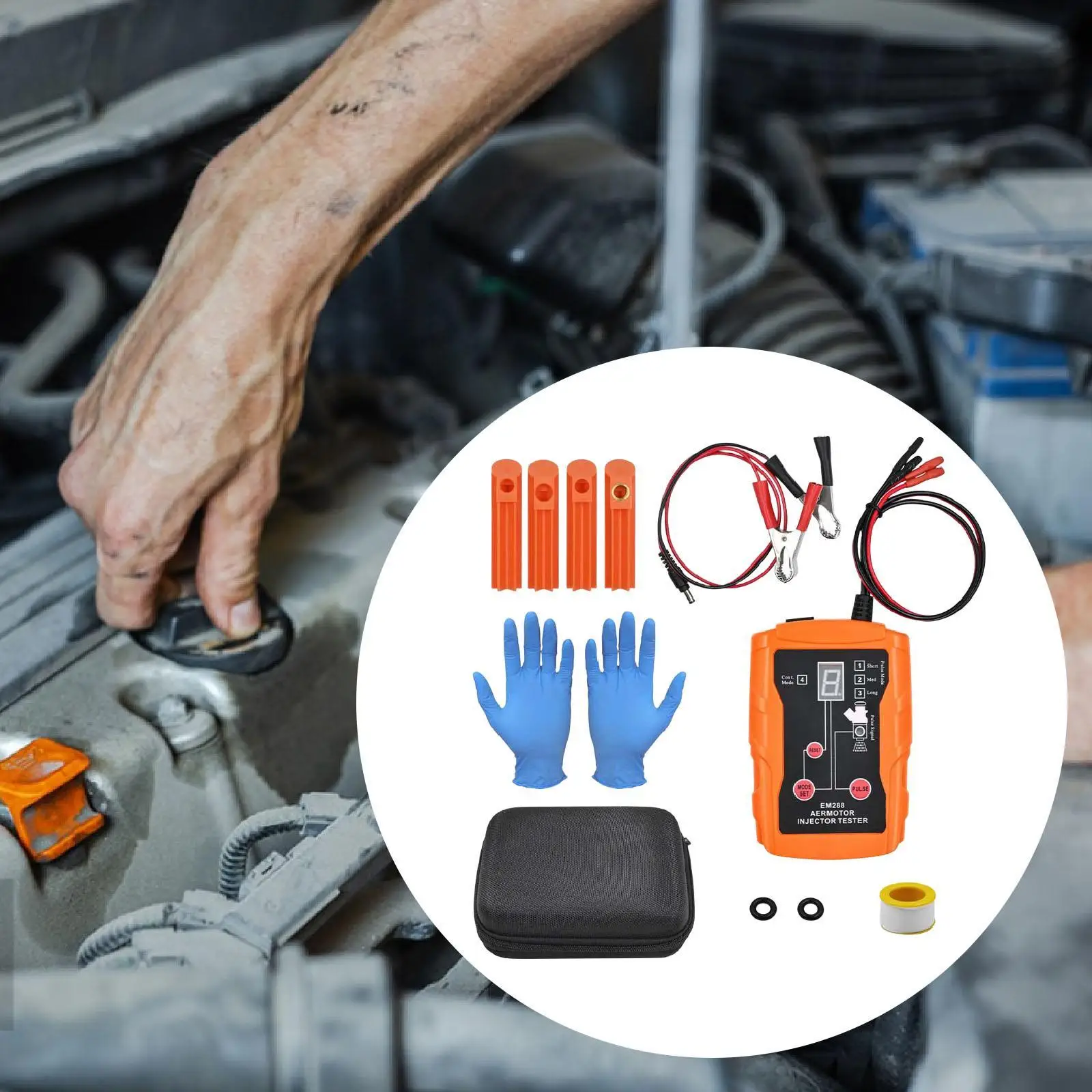 

Fuel Injector Tester Cleaner Tool Kit Vehicle Accessories High Reliability