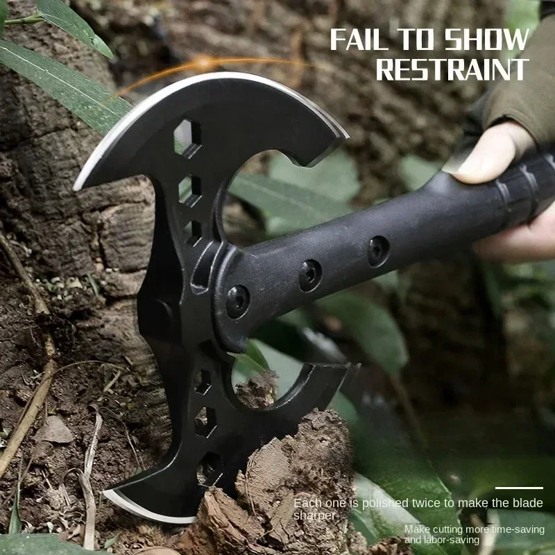 Hot Outdoor EDC Portable Multifunctional Engineer Axe Camping Survival Tactical Axe Mountaineering Firefighting Hammer Car Tools