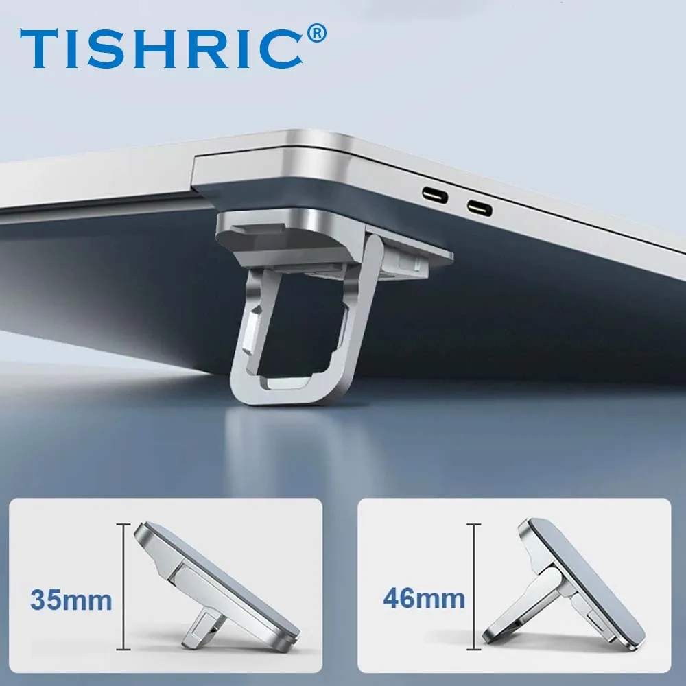 TISHRIC Ultra-thin Laptop Stand Adjustable Folding Mini Laptop Legs For Macbook Huawei Samsung Xiaomi Dell ASUS Notebook Holder