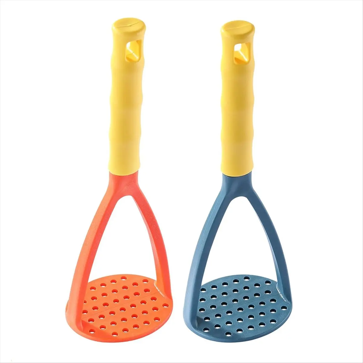 MALL Potato Masher, Plastic Mashed Potatoes Masher, Colorful Food Masher, Masher Kitchen Tool for Potato, Fruit and Vegetable